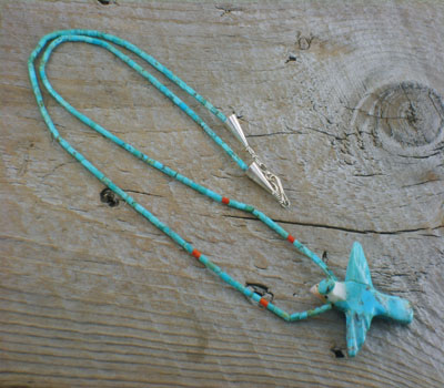 southwest jewelry turquoise blue jay pendant a1.jpg